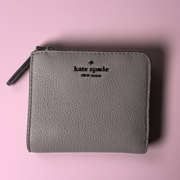 kate spade Handbags - Kate Spade Jackson Small No Window L Zip Bi Fold Soft Taupe Wallet